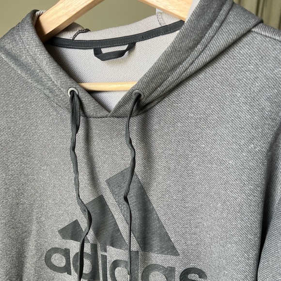 Adidas Men’s Gray Logo Hoodie Size M - Picture 4 of 12